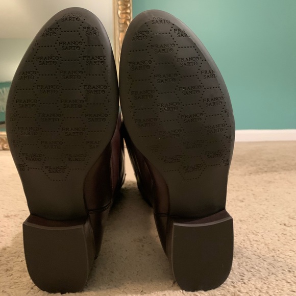 Franco Sarto chocolate brown leather boots! Size 10 - Picture 2 of 5